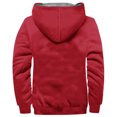 thumbnail image 4 of Leesechin Mens Winter Coats Outerwear Long Sleeved Cardigan Pockets Warm Plush Hooded Jacket Fleece Sweater Coat, 4 of 5