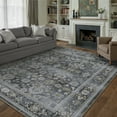 thumbnail image 2 of BERTHMEER 5'x7' Area Rugs for Living Room Rug for Bedroom Kitchen Non Slip Washable Vintage Black Carpets Oriental Distressed Office Dorm Dining Room Traditional Distressed Throw Rugs, 2 of 7