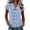*Light Blue, variant on VBVC Women's Gingham Peter Pan Collar Shirts , Ladies' Cap Sleeve Button Down Blouses , Casual Summer Fitted Tops For Women,Black,S-3XL