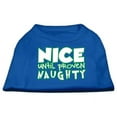 thumbnail image 1 of Nice Until Proven Naughty Screen Print Pet Shirt Blue Med (12), 1 of 1