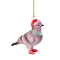 thumbnail image 2 of Christmas Animal Ornament Acrylic Santa Hat Animal Ornament Christmas Tree Decoration Holiday Decor, 2 of 4