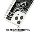 thumbnail image 5 of SaniMore Case for iPhone 15 Pro, Shockproof Ant-fall TPU Backplane Marble Stylish Pattern for Girls Women No-Yellowing Slim Lightweight for iPhone 15 Pro, Black/White, 5 of 11