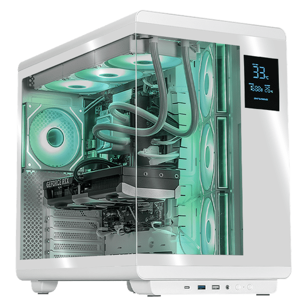 DXT PC IA Advanced NVIDIA GeForce RTX 5070 Ti 16GB Intel Core Ultra 9 285K NPU 13 TOPS 32GB DDR5 SSD 1TB WIFI White IA avanzada para creación y desarrollo