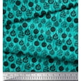 thumbnail image 2 of Soimoi Green polyester Crepe Fabric Hanging Balls Home Decor Print Fabric by Yard 42 Inch Wide, 2 of 3