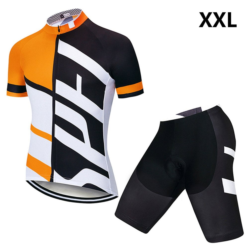 Mens Cycling Short Sleeves jersey bib shorts sets MTB Ropa Ciclismo BreathableE5 
