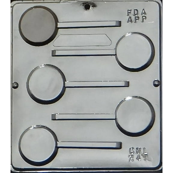 243 Plain Circle 2" Lollipop Chocolate Candy Mold