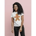 thumbnail image 2 of Gingerbread Man T-Shirt Women -SPIdeals Designs, Female Large, 2 of 4