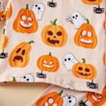 thumbnail image 4 of CAUYDY Toddler Girls Boys Halloween Pajamas Set Kids Pumpkin Print Sleepwear Pjs Long Sleeve 2pcs Soft Jammies,9-10 Y, 4 of 9