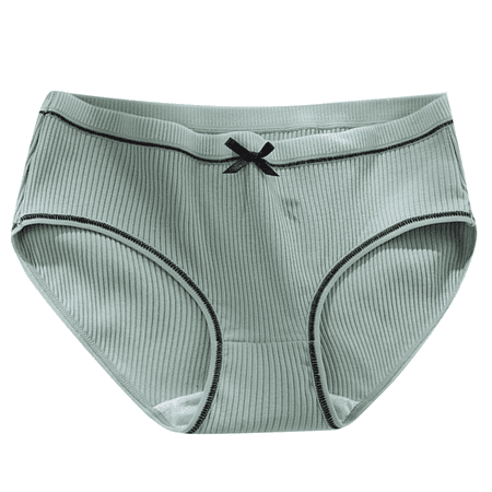 Fulorrnie Underwear for Women Comfort Seamless Cute No Show Panties Cheeky Briefs Banded Waist Waistband Panty  Light Green  XL