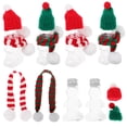 thumbnail image 3 of 10 botellas de bebida navideñas de hombre de jengibre con 10 sombreros y 10 bufandas, botellas de plástico para jugo de Navidad con tapas para recipientes transparentes para jugo y bebida, 3 of 7