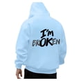 thumbnail image 6 of CONZONE Men's Hoodies Long Sleeve Pullover Hoodie for Men Letter Graphic Y2K Hooded Sweatshirts With Pocket, 6 of 7