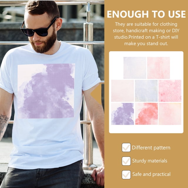 YSNOOWE 8Ud Láminas De Transferencia Por Calor Para Camisetas Y Manualidades Con Tinta De Acuarela