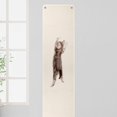 thumbnail image 1 of Alfombra gruesa de 71 x 15.8 pulgadas con 16 clavos fijos, almohadilla para rascar de gato alto extragrande para pared, rascador de gato montado en la pared para muebles, sofá, protector de, 1 of 9