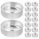 thumbnail image 1 of 200pcs Aluminum Tea Light Tins Can Scented Candle Making Container Empty Case for Candle Holding DIY Making (Silver), 1 of 4