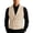 Beige, variant on Herringbone Tweed Suit Vest for Men Vintage Classic Double Notch Collar Waistcoat Dress Vest