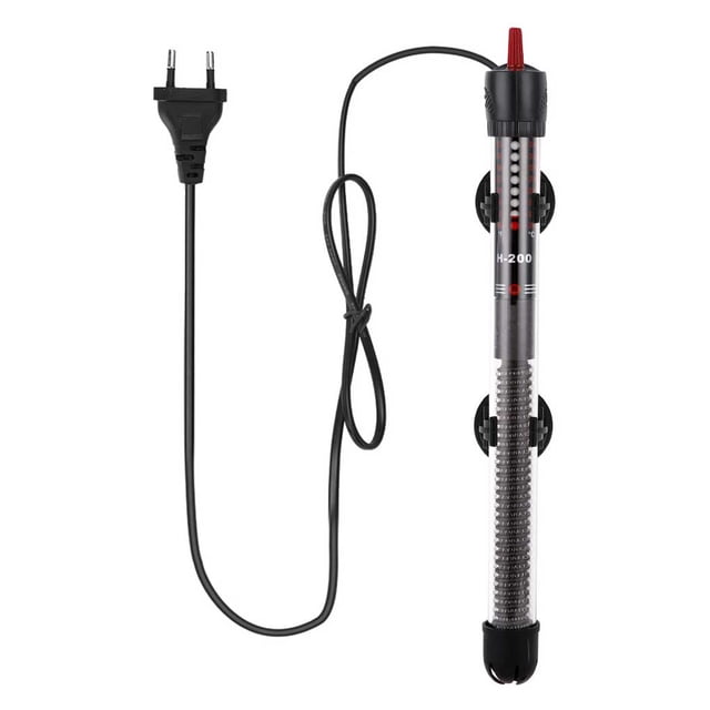 Methold Calentador de acuario de vidrio para invierno y otoño, portátil, sumergible, unidad dual térmica, calentador de pecera, accesorios, Termómetros de acuario 25W