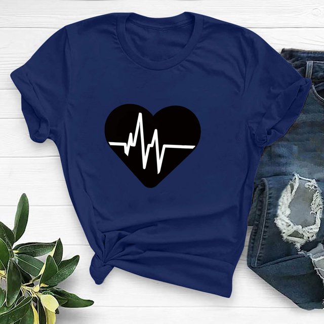 Meichang T-Shirts de la Saint-Valentin pour Femmes T-Shirts Graphiques Amusants de la Saint-Valentin T-Shirts de Vacances Hauts de la Saint-Valentin Manches Courtes Col Rond Blouses