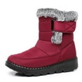 thumbnail image 4 of Women's Waterproof Winter Snow Boots - Mid-Calf Warm Boots with Faux Fur Collar and Buckle Detail for Cold Weather, 4 of 10