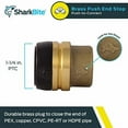 thumbnail image 2 of Sharkbite 1-1/4 in. Push-to-Connect End Cap Fitting in Brass - UXL0435, 2 of 5