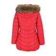 thumbnail image 6 of Breezora Women's Long Insulated Quilted Puffer Coat With Hood Thermal Warm Parka Style Winter Jacket XXXL Size Red, 6 of 10