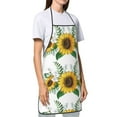 thumbnail image 3 of Naloa 1Pack Adjustable Bib Apron Waterdrop Resistant Cooking Kitchen Aprons for Women Men Chef, Sunflowers (2) Print, 3 of 8