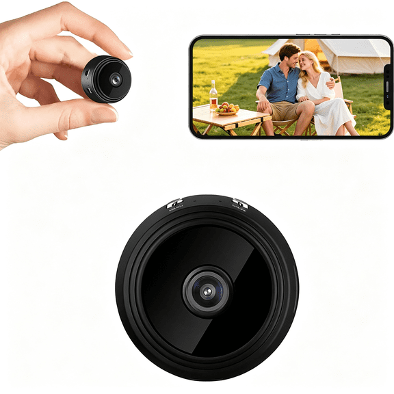GJX Hidden Camera Mini Spy Camera Wifi 1080P, Wireless Indoor Security Camera with Night &Amp; Motion Detection, Nanny Cam for Home Baby Pet Monitor,Tf Card Storage (Black)
