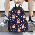 thumbnail image 4 of Wukai Corgi Lying With Moons And Stars Travel Laptop Backpack - Waterproof, Anti-Theft, Slim and Sturdy College & Business Backpack, 4 of 7