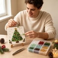 thumbnail image 5 of Christmas Sea Glass Art Kit, DIY Sea Glass Set with Wooden Easel, Festive Holiday Craft Supplies for Beginner-Friendly Handmade Christmas Decorations and Home Decor, 5 of 6