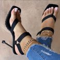 thumbnail image 4 of WIZUTIZ Spring And Summer New Fashion Heel Flip-flops Herringbone Sandals Women Black Remembrance Day, 4 of 4