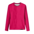 thumbnail image 4 of up to 60% off Gifts Usmixi Sale Sweatshirt for Women Comfy Breathable Ladies Casual Plus Size Loose Pullover Tee Tops Winter Trendy Solid Crewneck Long Sleeve Blouses, 4 of 4