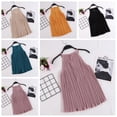 thumbnail image 3 of Greyghost SL-Cosy Women Chiffon Tops Fashion Solid Color Sleeveless Ruched Camisole long Female, 3 of 6