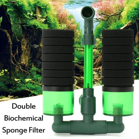 Aquarium Sponge Air Pump Single Head Tube Biochemical Water Filter w Suction