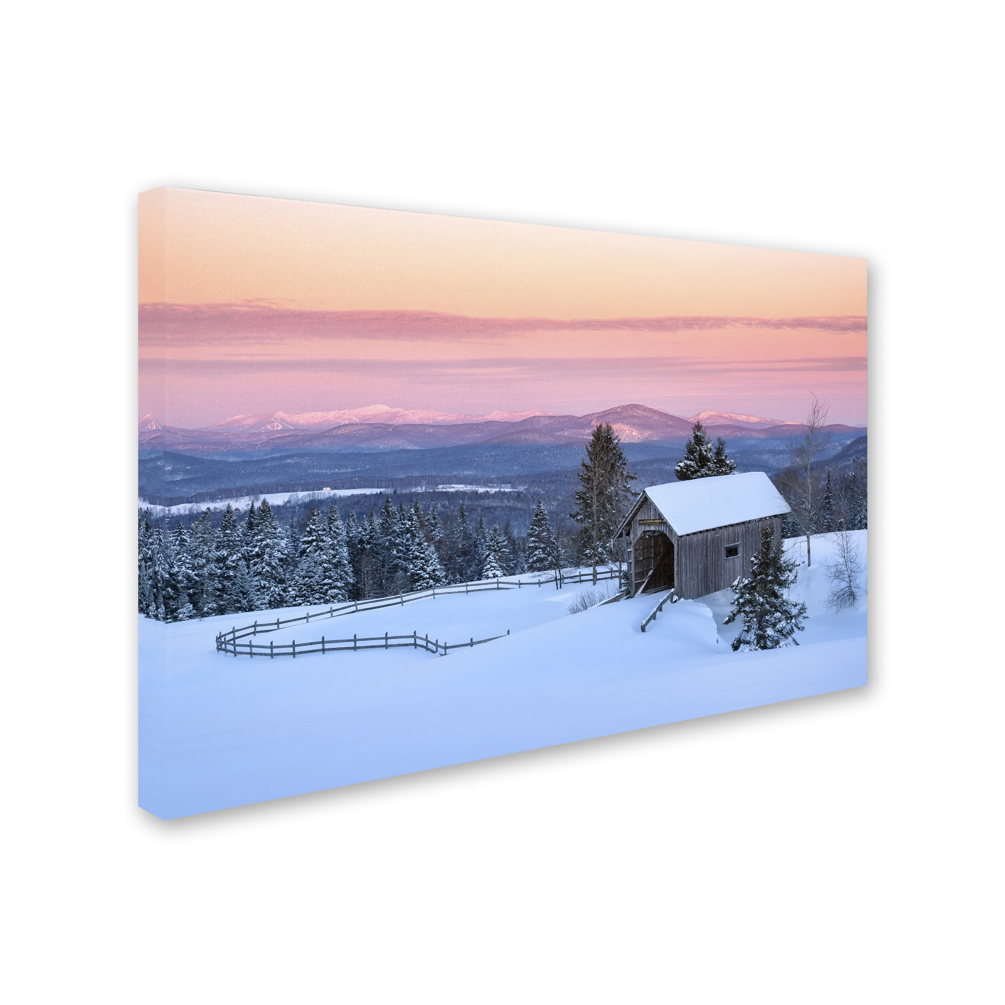 Trademark Fine Art 'Bridge on a Hill' Canvas Art by Michael Blanchette Photography