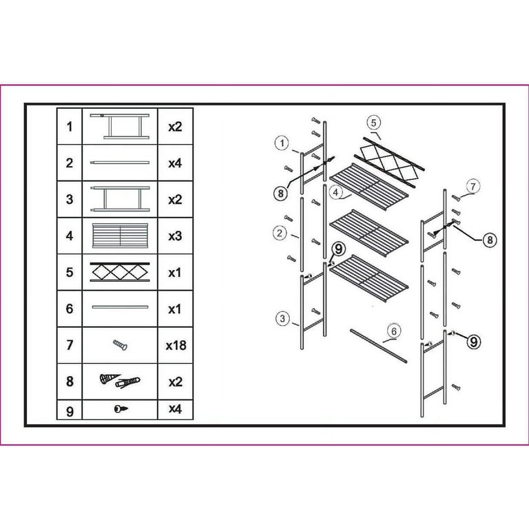 J&V Textiles 3-Shelf Bathroom Organizer Over The Toilet, Bathroom Spacesaver (Black)