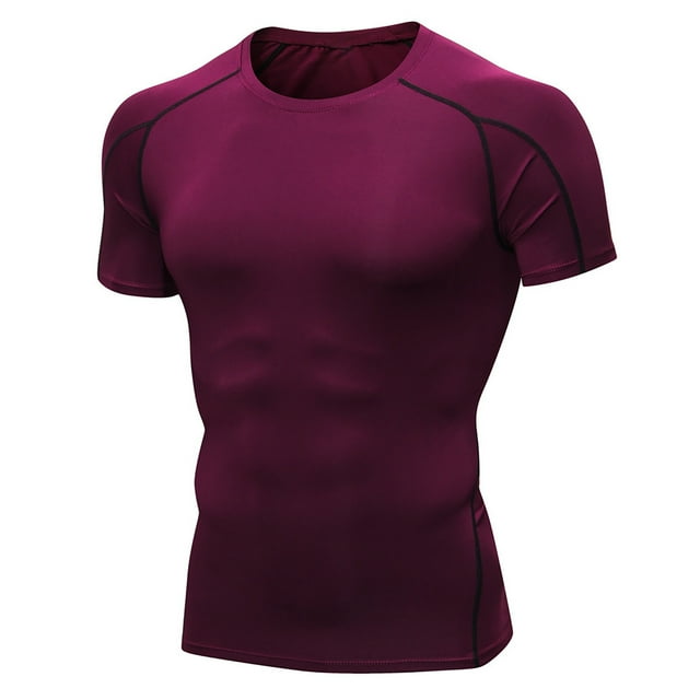 cfhntfmh Men's Shirt Short Sleeve Athletic Base Layer Sports T Shirts Workout Tops for Men Summer Basic Tee