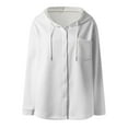 thumbnail image 2 of Njagoc3 Womens Solid Color Long Sleeve Tops Long Sleeve Hooded Casual Coat, 2 of 6