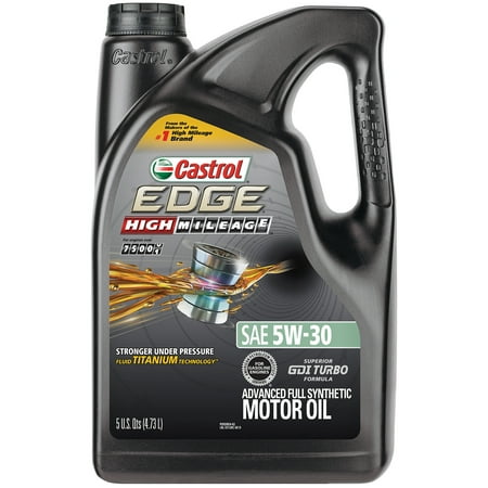(3 Pack) Castrol EDGE High Mileage 5W-30 Advanced Full Synthetic Motor Oil, 5