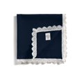 thumbnail image 6 of Fingercraft Cloth Napkin, Soft Quality Cotton Linen Blend Fabric, Dinner Napkins with Premium White Lace, 6 Pack, 20”x20” Navy, 6 of 8