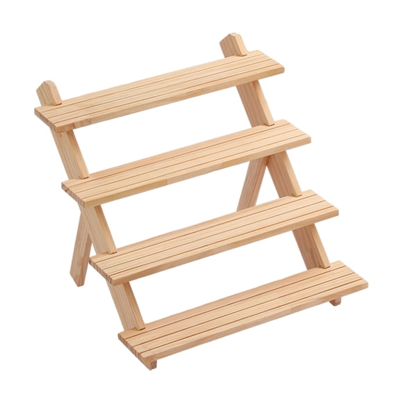 Xingzhi No Burr Stand Display Display Effect Smooth Line For Jewelry Display Jewelry Display Stand Wood Jewelry Display Rack 4 Layers 1Set