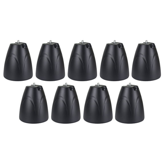 (9) Rockville PEN-65T Black 6.5" 70V Hanging Pendant Speakers For Restaurant/Bar