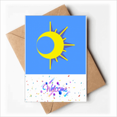 thumbnail image 1 of Black Night Twinkle Pattern Welcome Back Greeting Cards Envelopes Blank, 1 of 3