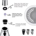 thumbnail image 6 of Kitchen Faucet Replacement Head - Sink Faucet Sprayer Attachment, 3 Modes Kitchen Faucet Spray Head Replacement with 15 Adapters, Pull Out Kitchen Sink Tap Sprayer Nozzle, Chrome, 6 of 8