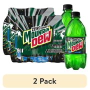 (2 pack) Mountain Dew Zero Sugar Citrus Soda Pop, 16 fl oz, 6 Pack Bottles
