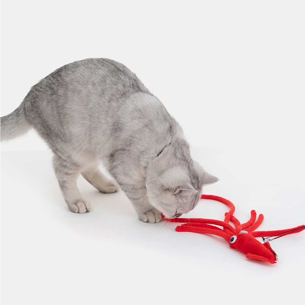 Cats Teaser Toy Interactive Kitten Teasing Wand Toy with Plush Toy Retractable for Indoor Kitten Playing Chasing