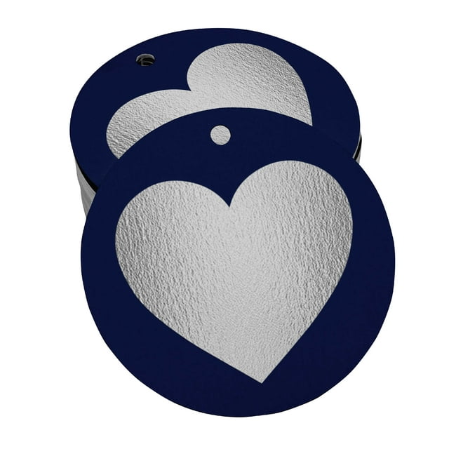 Inkdotpot Pack Of 50 Made With Love Wedding Favor Paper Tags Craft Real Silver Foil Hang Tags