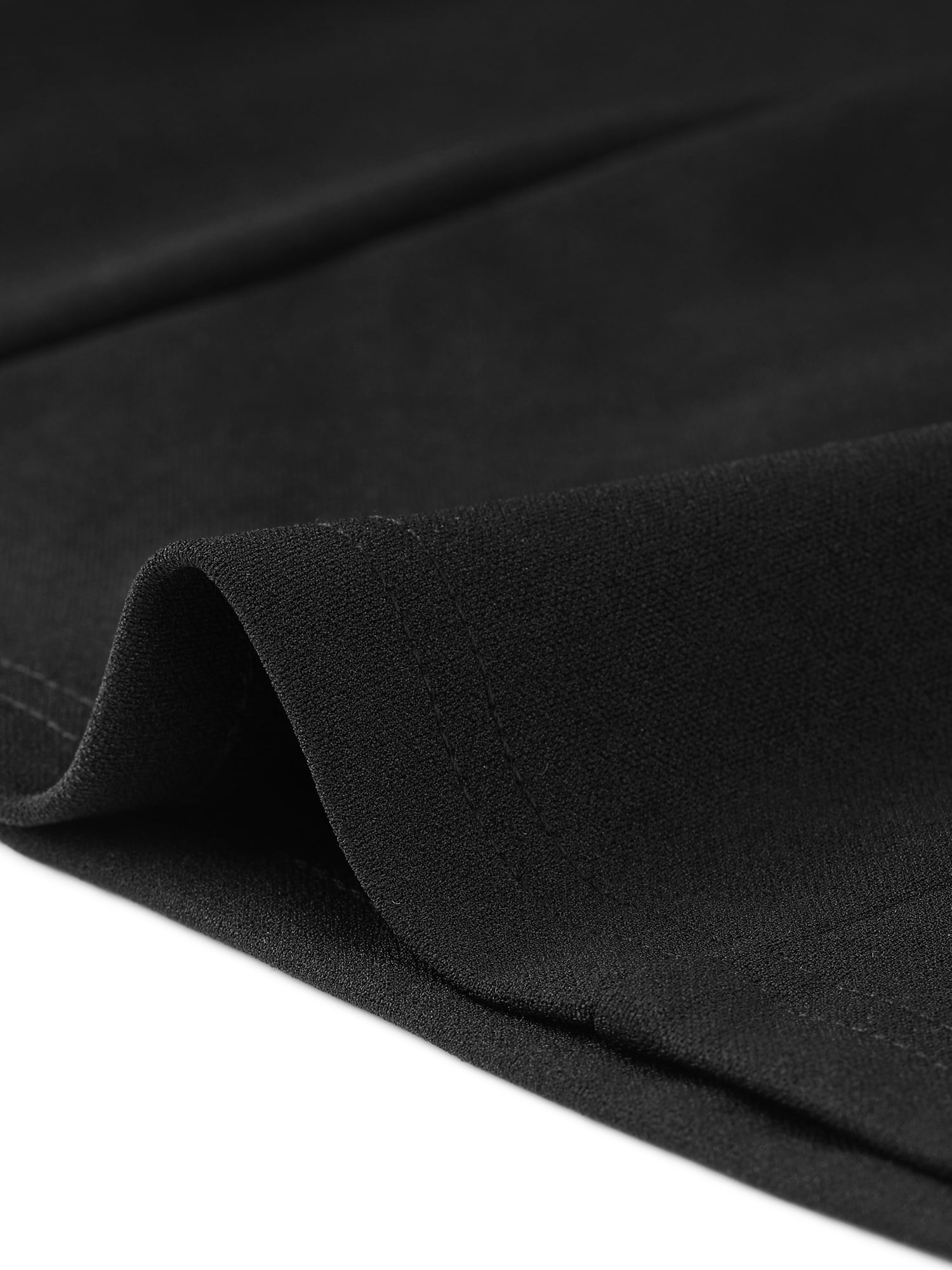DARING DIVA Pleated Cap Sleeve V Neck Shift Office Work Dresses M Black