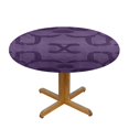 thumbnail image 3 of HAOXIT Round Tablecloth, Inspired Purple Colored Modern Design Artwork Print, Round Table Cover for Dining Room Kitchen Decor, 3 of 8