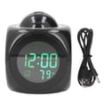 thumbnail image 2 of Proyector de Reloj Digital, Despertador de Proyeción de Pantalla Retroiluminada Multifuncional de lcd con cable USB para oficinas, 2 of 7