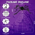thumbnail image 7 of GVDV Halloween Decorations Outdoor, 250 LED Halloween Giant Spider Web Lights, 16.4ft, Outdoor Yard Haunted House Decor, 7 of 7