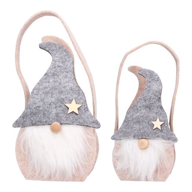 Bolsa decorativa de regalo de Papá Noel, bolsa de dulces de Navidad, saco de regalo de Papá Noel, adornos para el hogar, 2 uds.
